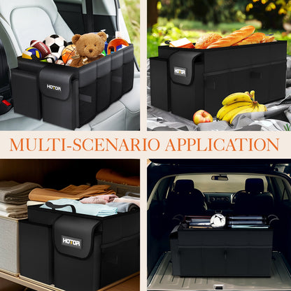 Trunk Organizer for SUV - 2 Compartments & 6 Pockets Trunk Organizer for Car, Car Organizers and Storage