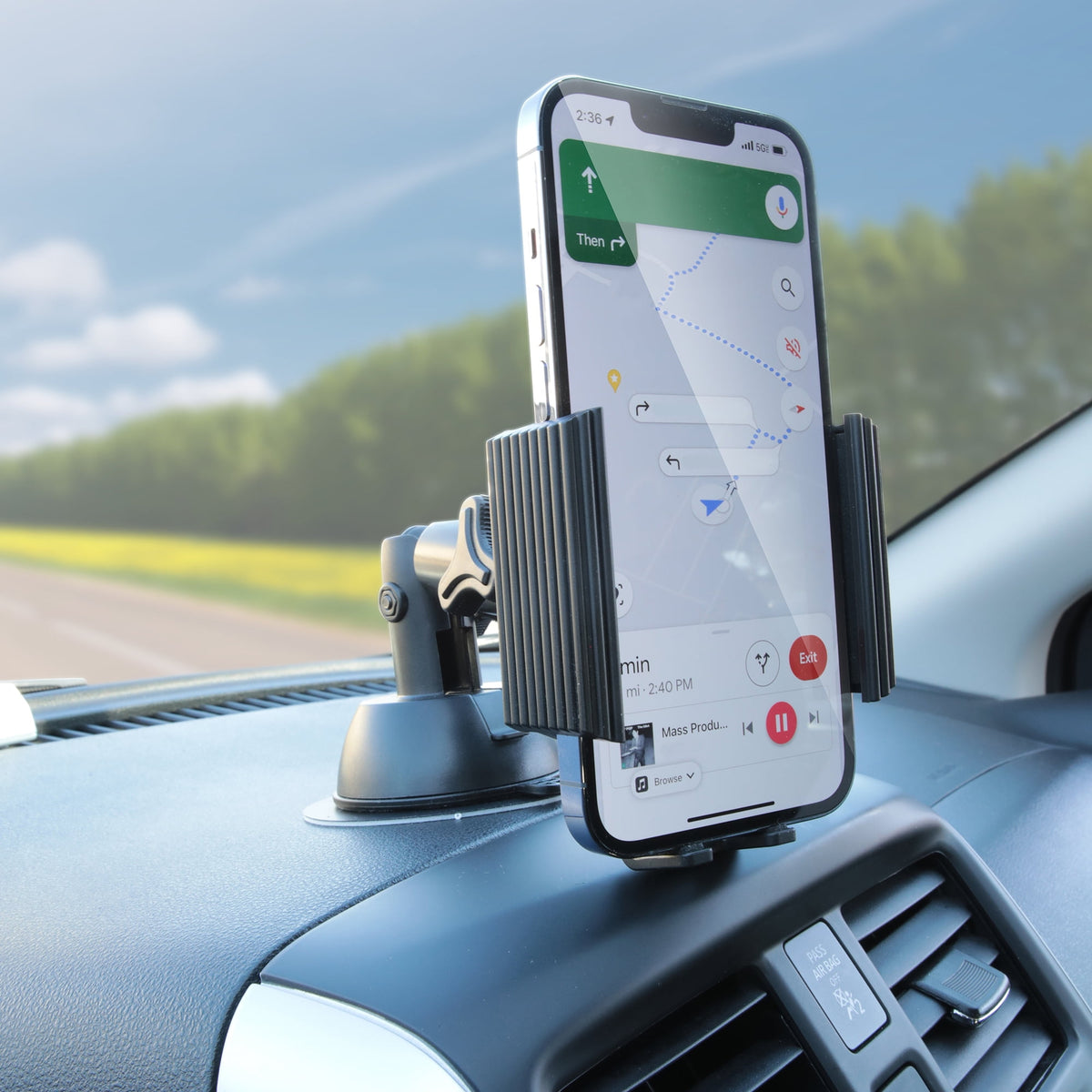  7-In-1 Universal Car Phone Mount Kit, Cup Holder, Vent, Dash, Windshield with Adjustable Ball Joint