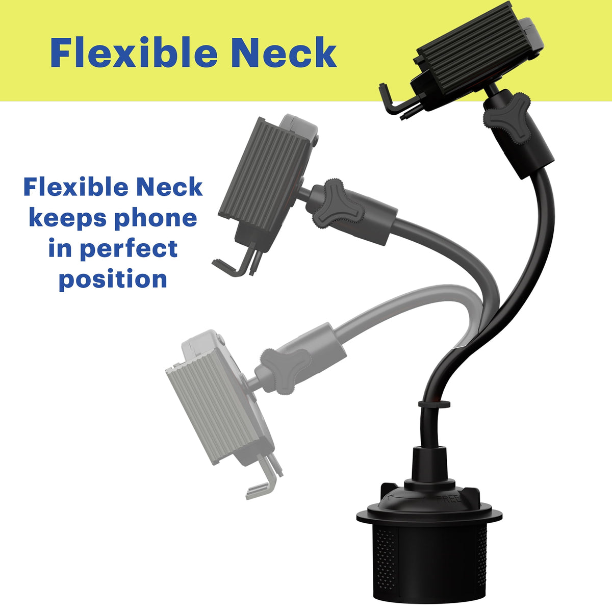  7-In-1 Universal Car Phone Mount Kit, Cup Holder, Vent, Dash, Windshield with Adjustable Ball Joint