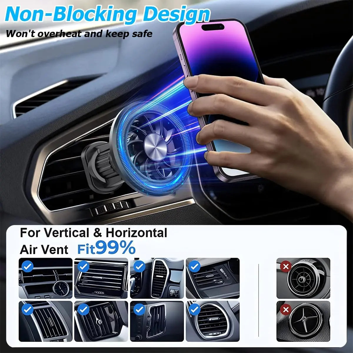 MotivoGrip Magnetic Car Phone Mount